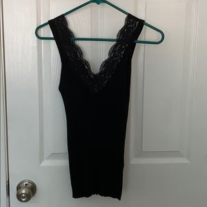 Black lace camisole
